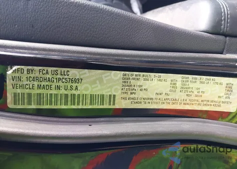 2023 Dodge Durango Sxt Launch Edition Rwd z USA, uszkodzony, nr VIN 1C4RDHAG1PC576937